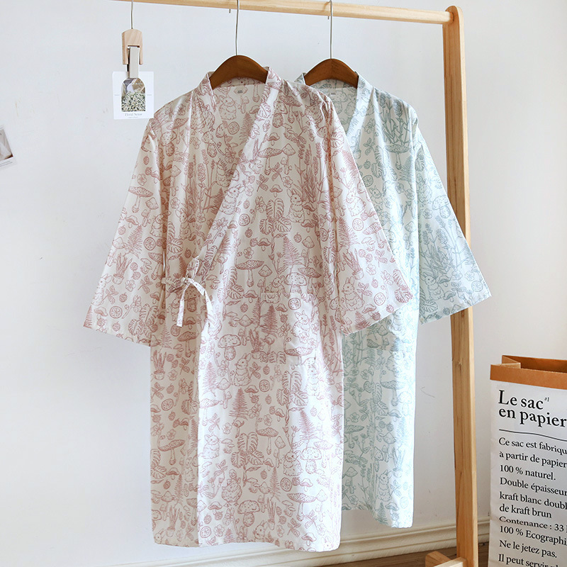 Summer Gauze Clothing - Kimono Elbiseler Pijama kadın Giyim gecelik