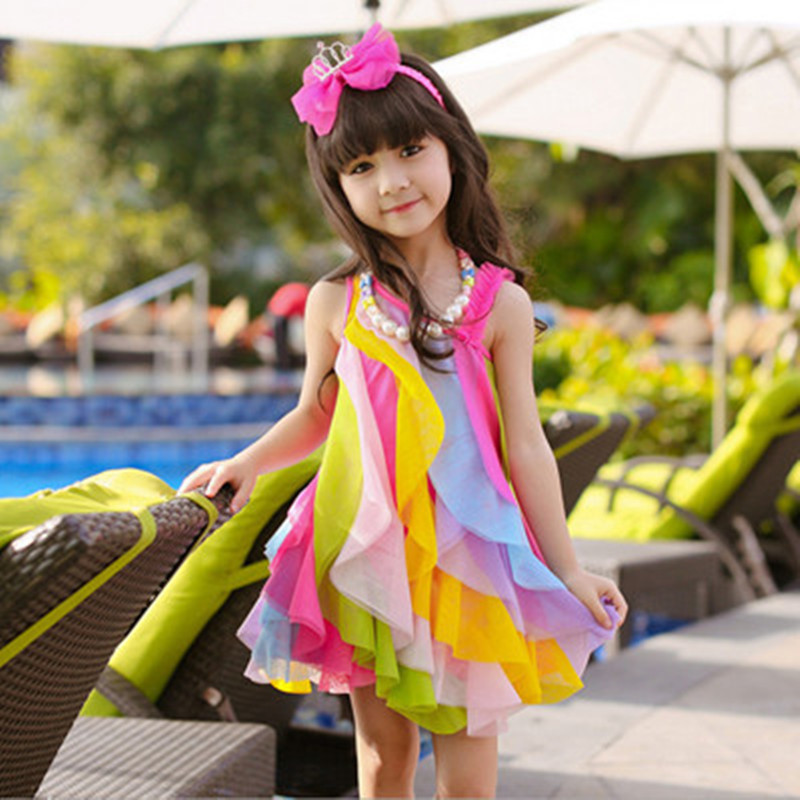 Summer Gauze Clothing - Yaz kız elbise hiçbir kolye kore