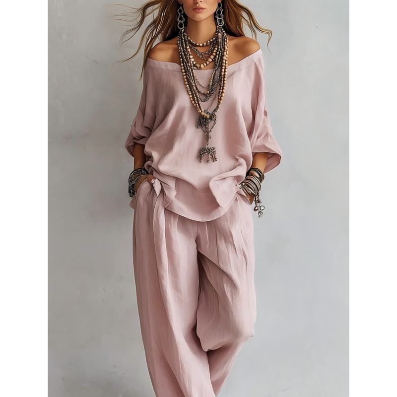 Summer Clothing Linen - Yazlık Yeni Günlük Bol Keten Kadın