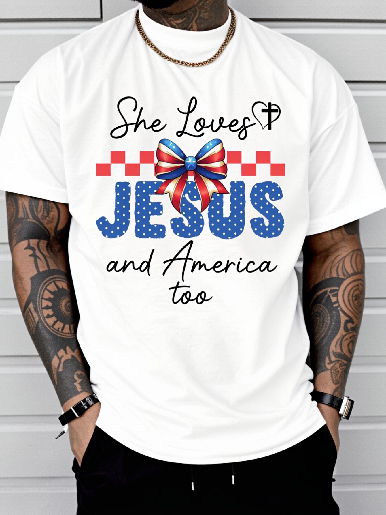 Summer Clothing Not Shein - İsa'yı ve Amerika'yı Çok Seviyor Hristiyan