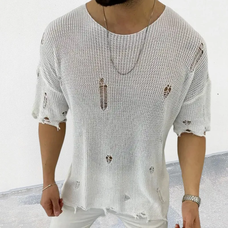 Summer Clothing Men 2025 - 2025 Yaz Yeni erkek Düz Renk
