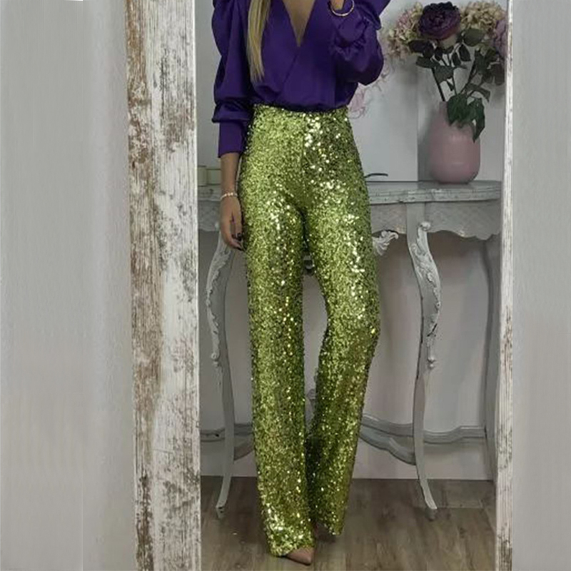 Summer Clothing Wraps - BKLD Parti Glitter Pantolon Rahat Slim
