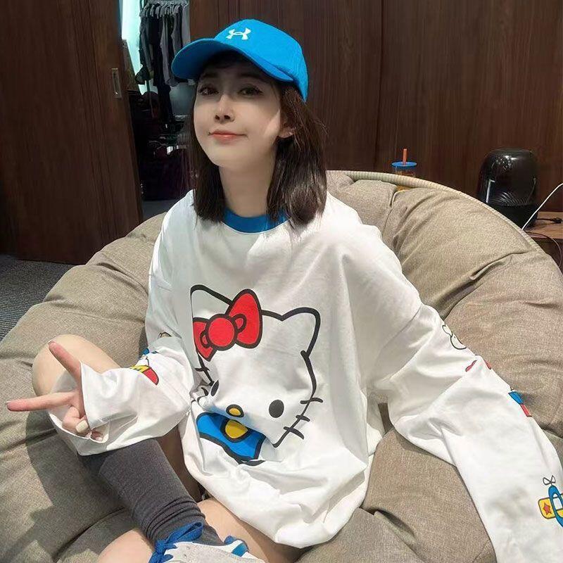 Summer Clothing Usa - Uzun kollu Hello Kitty yaz yeni
