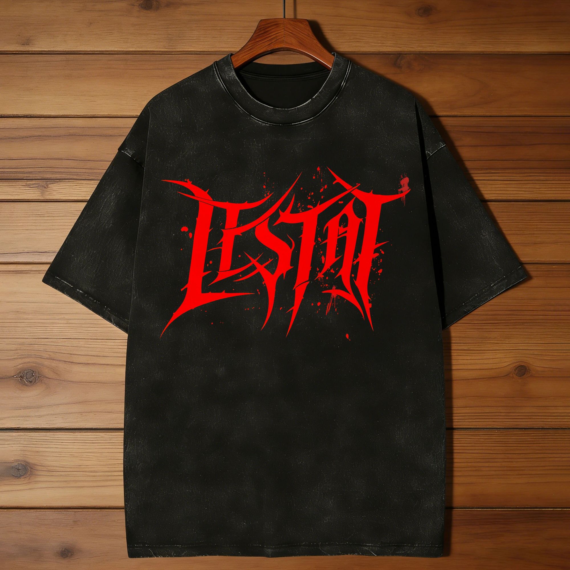 Summer Clothing Ideas - Çift T-Shirt Vampir Lestat Headbanger Logosu