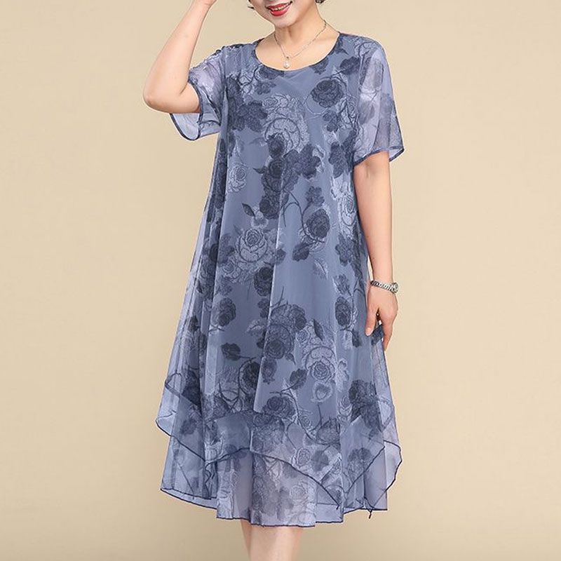 Yeni o-boyun kısa kollu elbise - Summer Clothing For 70 Year Old Woman incelemesi ve fiyatı