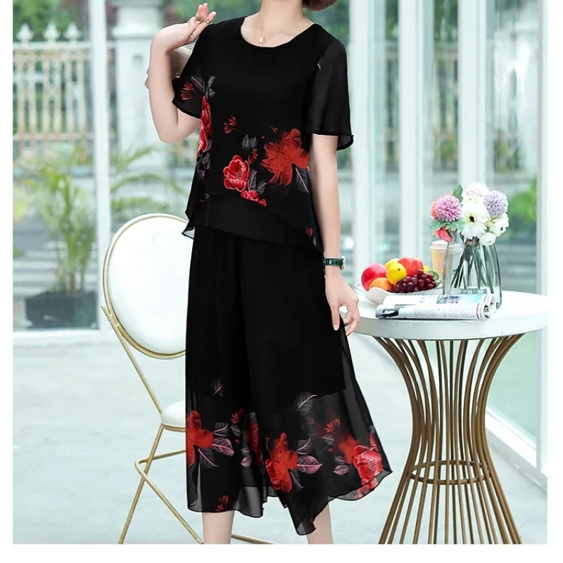 Zarif Moda Çiçek Baskı Dantel  - Summer Clothing For 70 Year Old Woman incelemesi ve fiyatı