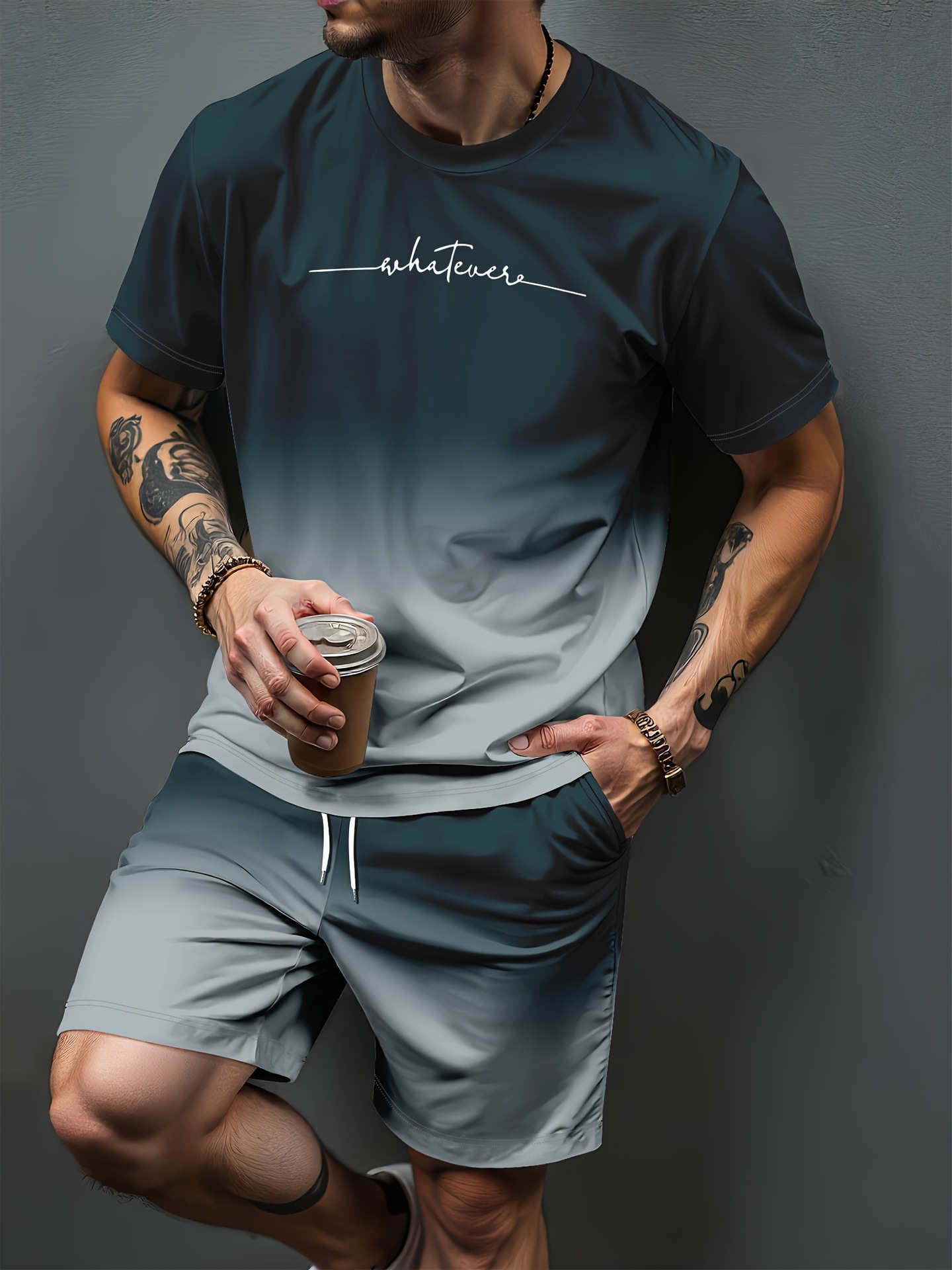 Degrade Mektup Desen 3D Baskı  - Summer Clothing Items incelemesi ve fiyatı