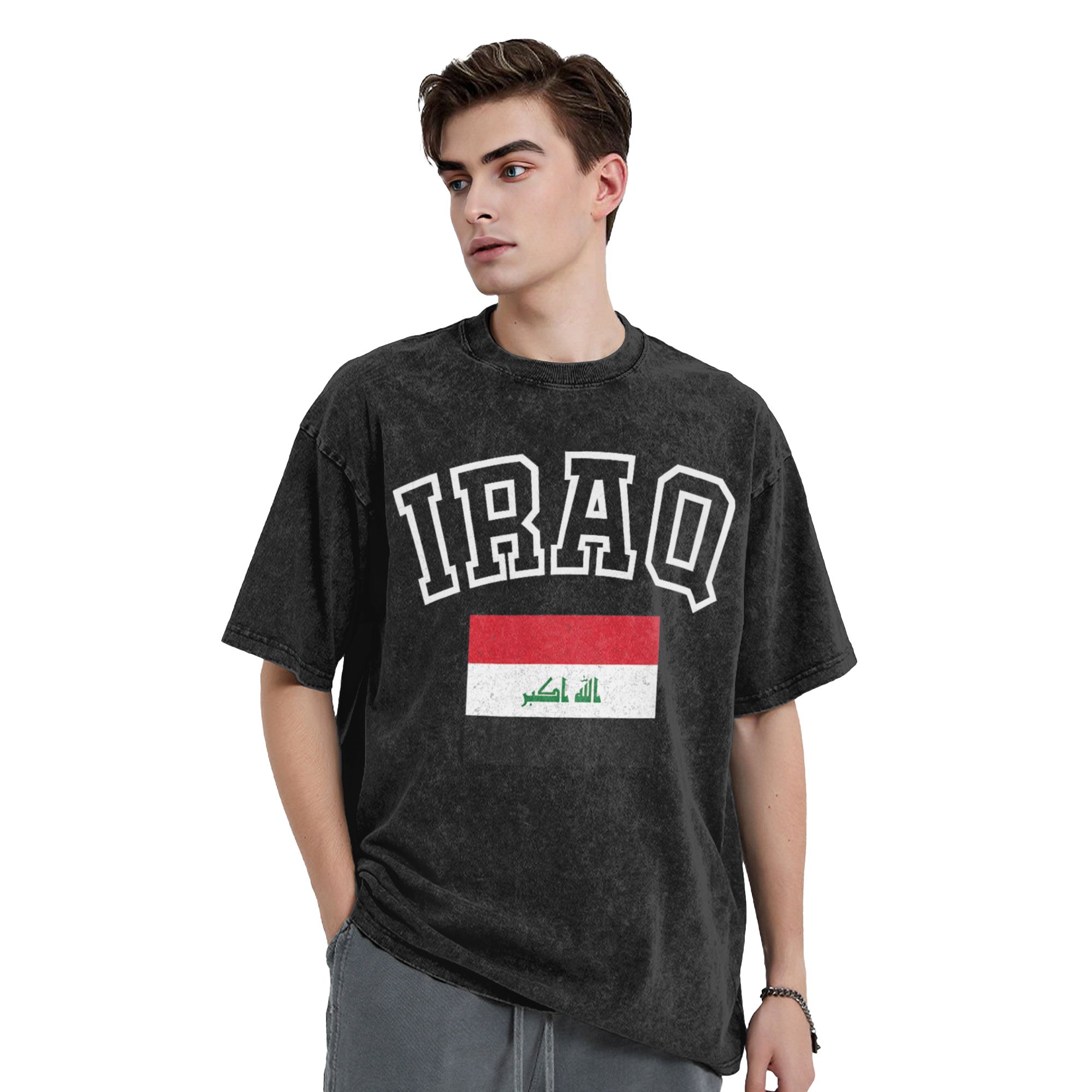 Irak Bayrağı Retro erkek T Shi - Summer Clothing Ideas incelemesi ve fiyatı
