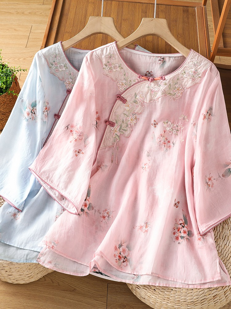 Yeni Çin Tarzı Dijital Baskılı - Summer Linen Clothing For Women incelemesi ve fiyatı