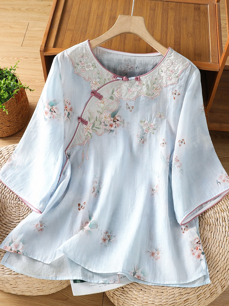 Yeni Çin Tarzı Dijital Baskılı - Summer Linen Clothing For Women incelemesi ve fiyatı