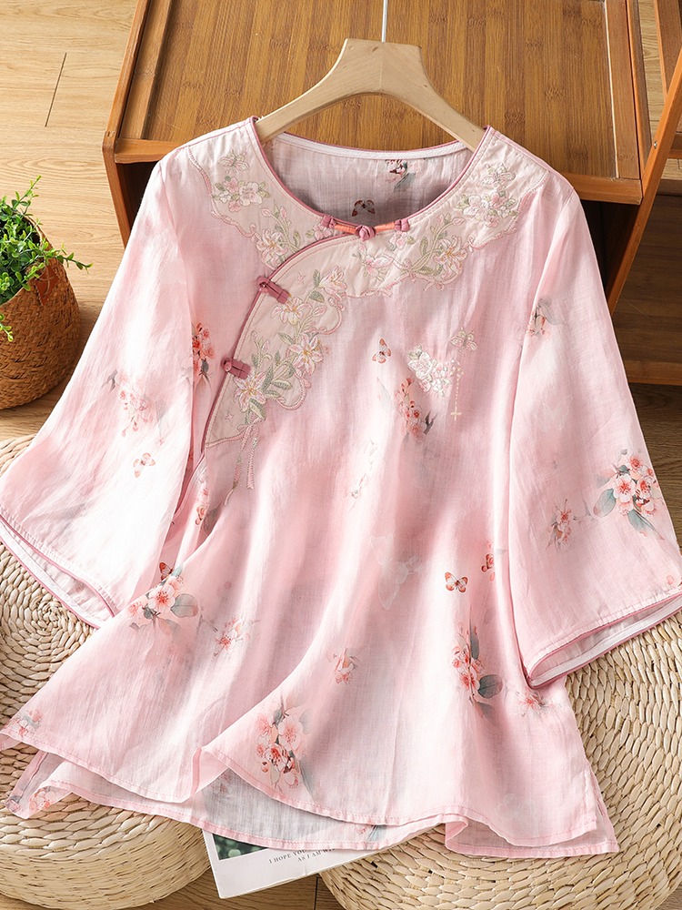 Yeni Çin Tarzı Dijital Baskılı - Summer Linen Clothing For Women incelemesi ve fiyatı