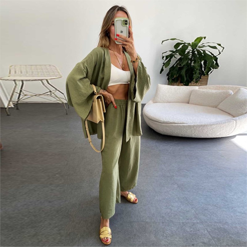 Kadın keten pantolon takım elb - Summer Clothing Linen incelemesi ve fiyatı