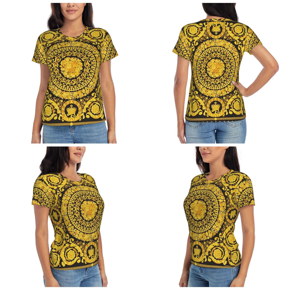 Dekoratif Altın Madalyon Barok - Summer Clothing For 70 Year Old Woman incelemesi ve fiyatı