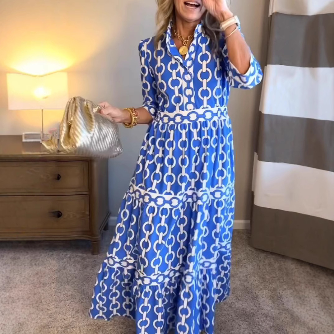 Geometrik Baskılı Uzun Elbise  - Summer Clothing Amazon incelemesi ve fiyatı