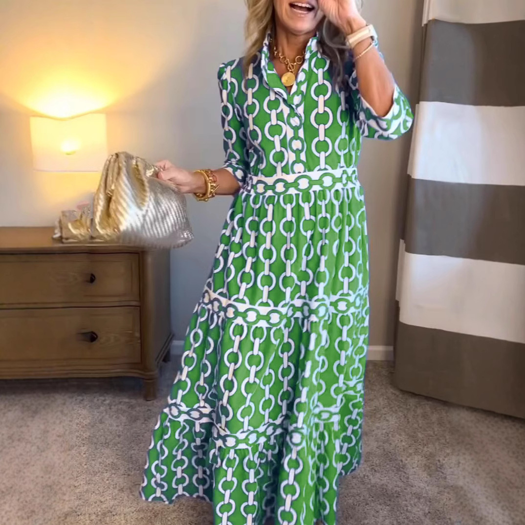 Geometrik Baskılı Uzun Elbise  - Summer Clothing Amazon incelemesi ve fiyatı
