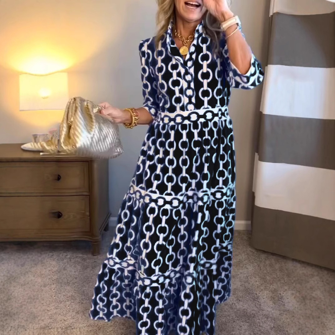 Geometrik Baskılı Uzun Elbise  - Summer Clothing Amazon incelemesi ve fiyatı