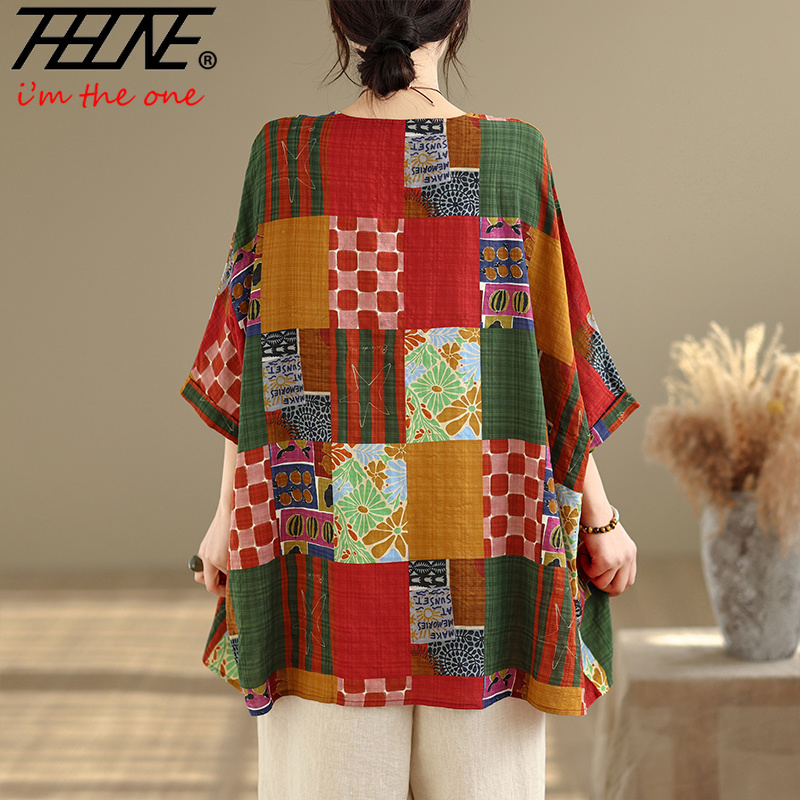 THHONE Kadın Gömlekleri Baskıl - Summer Clothing Linen incelemesi ve fiyatı