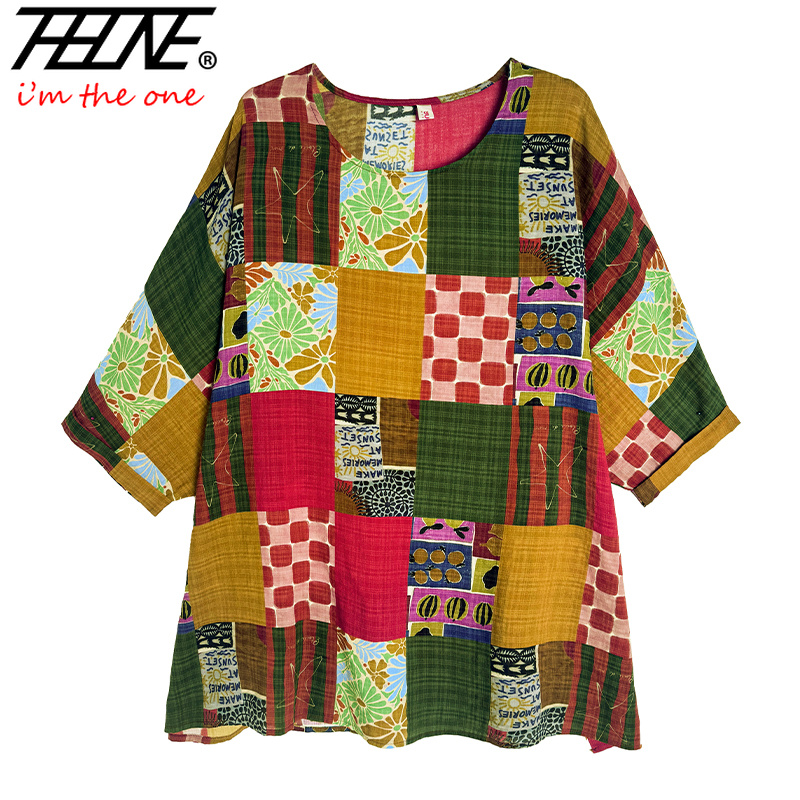 THHONE Kadın Gömlekleri Baskıl - Summer Clothing Linen incelemesi ve fiyatı