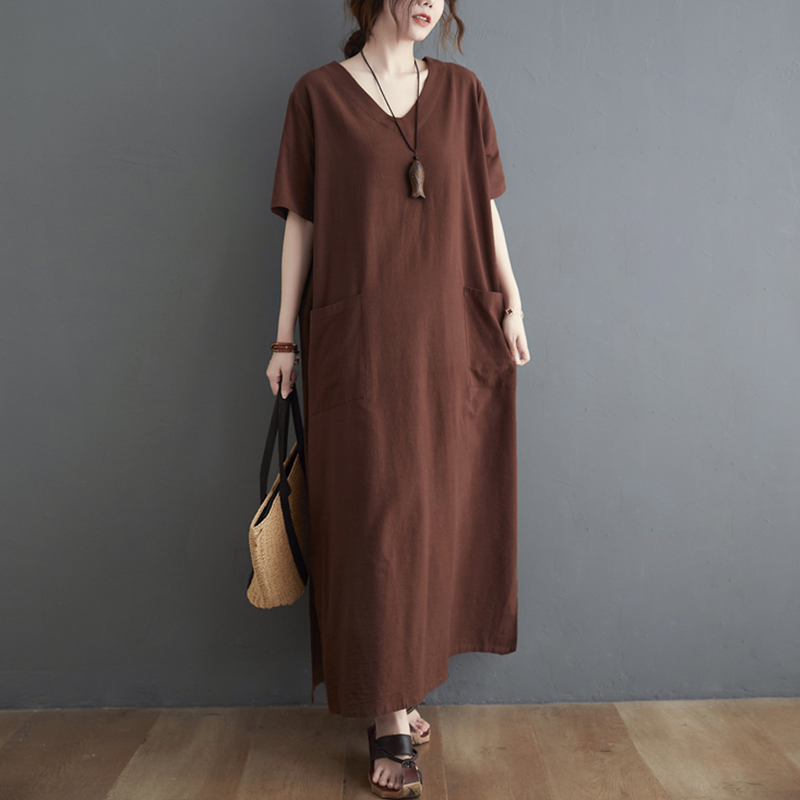 Büyük Beden Pamuklu Keten Uzun - Summer Clothing Linen incelemesi ve fiyatı