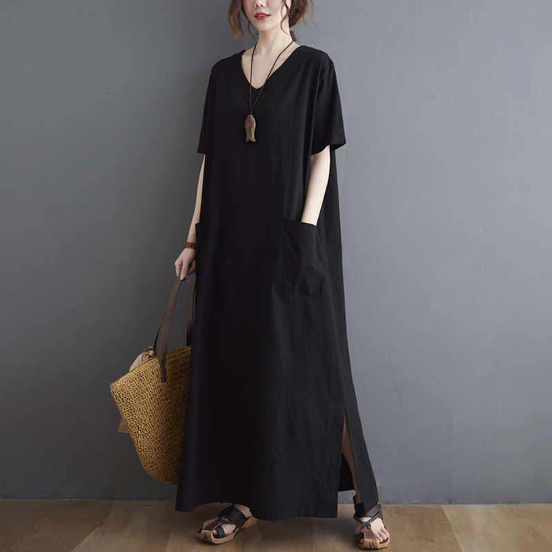 Büyük Beden Pamuklu Keten Uzun - Summer Clothing Linen incelemesi ve fiyatı