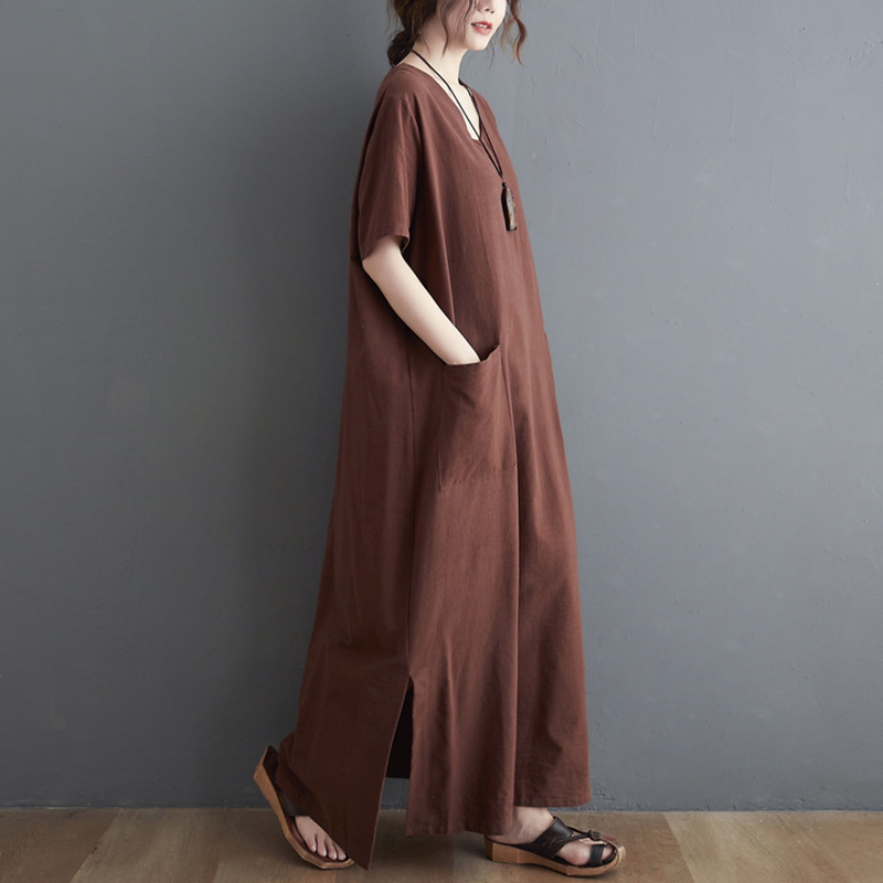 Büyük Beden Pamuklu Keten Uzun - Summer Clothing Linen incelemesi ve fiyatı