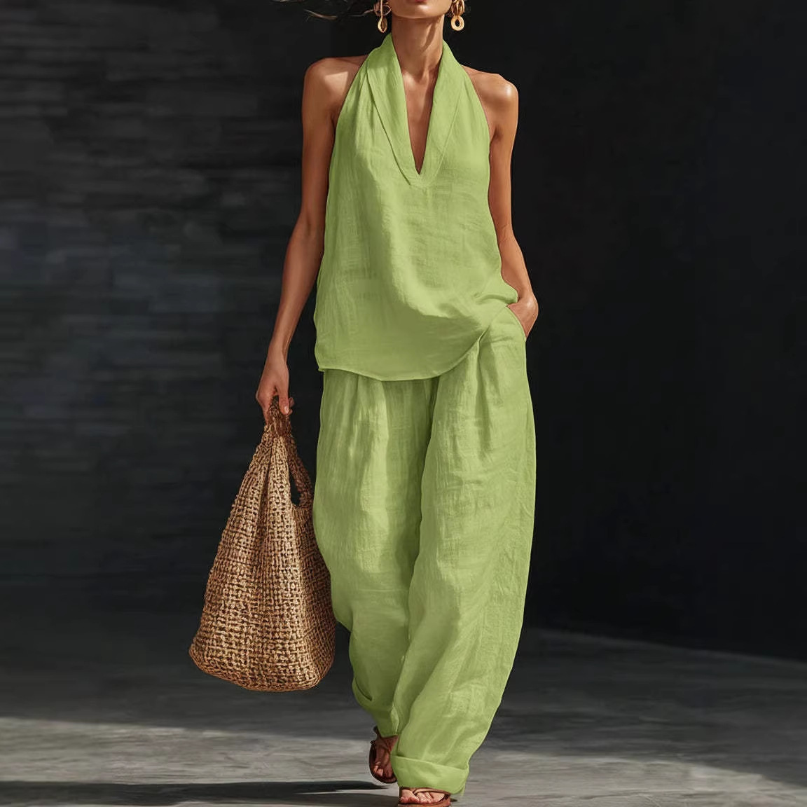 Yazlık Retro Düz Renk Pamuklu  - Summer Clothing Linen incelemesi ve fiyatı