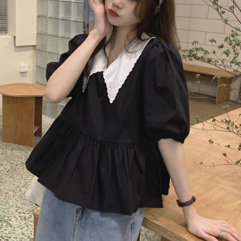 Peter Pan Yaka Bluzlar Kadın B - Summer Linen Clothing For Women incelemesi ve fiyatı