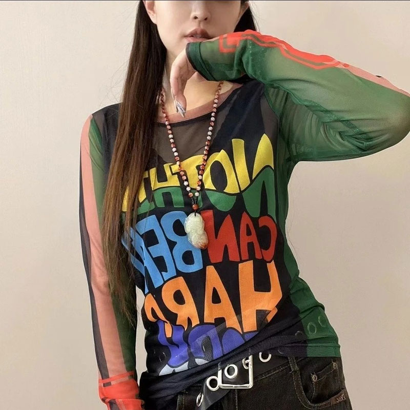 Rahat mektup baskılı tişört mo - Summer Gauze Clothing incelemesi ve fiyatı