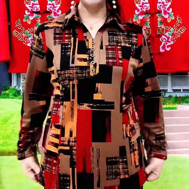 Gidip geometrik gömlek bahar s - Summer Clothing For 70 Year Old Woman incelemesi ve fiyatı