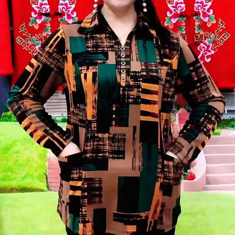 Gidip geometrik gömlek bahar s - Summer Clothing For 70 Year Old Woman incelemesi ve fiyatı