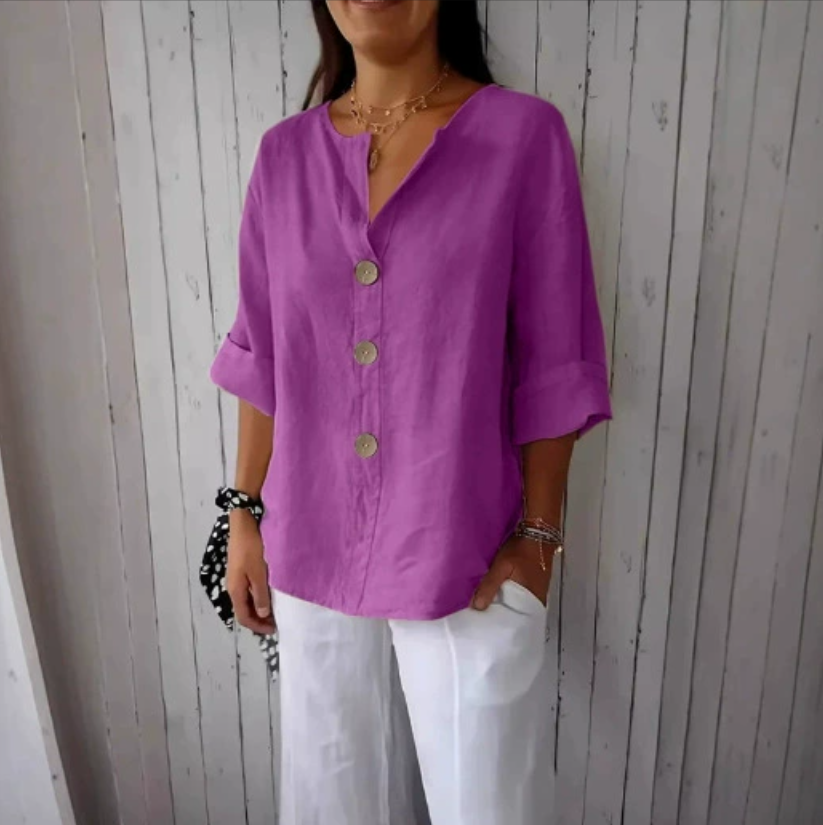 Büyük Beden Bol Gömlek ve Bluz - Summer Linen Clothing For Women incelemesi ve fiyatı